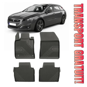 Peugeot 508 II Din 11.2018 - Prezent, Combi , Set Covorase Auto Tip Tavita Premium 3D, din cauciuc