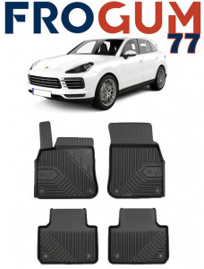 Porsche Cayenne II Din 05.2010 - 10.2017, Suv , Set Covorase Auto Tip Tavita Premium 3D, din cauciuc accesorii pentru autoturismul tau - masina v164977