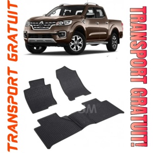 Renault Alaskan, Pick-Up, fabricat din 09.2017 - Prezent, Tunel Inclus, set covorase auto dedicate, din cauciuc 100% Premium