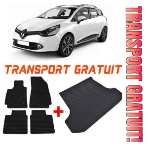Renault Clio IV Combi din 03.2013 - Prezent, Set Covorase + tavita portbagaj auto Portbagaj Superior *4