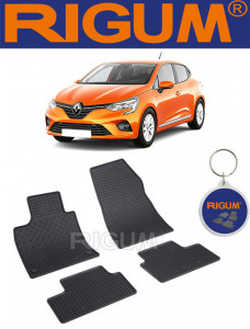 Renault Clio V, Hatchback, fabricat din 09.2019 - Prezent, set covorase auto dedicate, din cauciuc 100% Premium accesorii pentru autoturismul tau - masina v157184