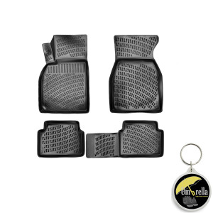 Renault Megane 2 2002-2009 Set 4 covorase auto din cauciuc tip tavita premium line 3D accesorii pentru autoturismul tau - masina v242242