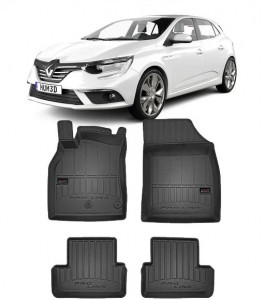 Renault Megane III, Coupe, Din 11.2008 - 12.2015 , Set Covorase Auto Tip Tavita Premium 3D, din cauciuc accesorii pentru autoturismul tau - masina v174707