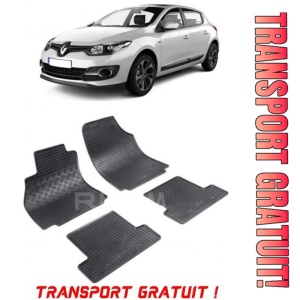 Renault Megane III fabricat din 11.2008 - 12.2015, Hatchback, set covorase auto dedicate, din cauciuc 100% Premium - Transport Gratuit