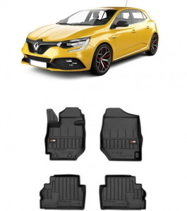 Renault Megane IV Din 01.2016 - Prezent, Hatchback , Set Covorase Auto Tip Tavita Premium 3D, din cauciuc accesorii pentru autoturismul tau - masina v161793