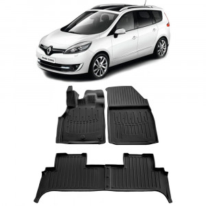 Renault Scenic III (2009-2016) Set covorase auto cauciuc G.Modern Line 3D accesorii pentru autoturismul tau - masina v239374