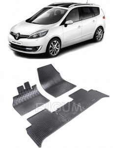 Renault Scenic III, Van, fabricat din 04.2009 - 11.2016, set covorase auto dedicate, din cauciuc 100% Premium accesorii pentru autoturismul tau - masina v155182