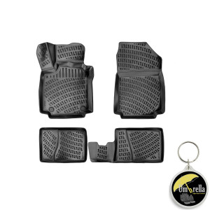 Renault Symbol II 2008-2013 Set 4 covorase auto din cauciuc tip tavita premium line 3D accesorii pentru autoturismul tau - masina v241639