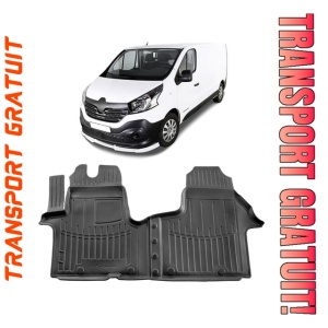 Renault Trafic III (1+2) (2014-2025) Set Covorase auto tip tavita din cauciuc Premium Umbrella