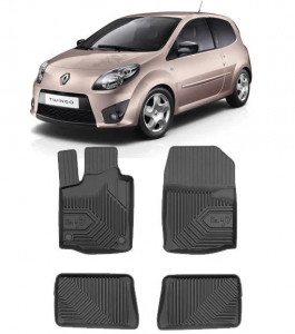 Renault Twingo II Din 06.2007 - 07.2014, Hatchback , Set Covorase Auto Tip Tavita Premium 3D, din cauciuc accesorii pentru autoturismul tau - masina v165992
