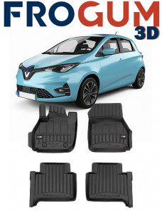 Renault Zoe Din 12.2012 - 05.2019, Hatchback , Set Covorase Auto Tip Tavita Premium 3D, din cauciuc accesorii pentru autoturismul tau - masina v165243
