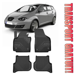 Seat Altea Xl Din 2004 - 2015, MinIVan , Set Covorase Auto Tip Tavita Premium 3D, din cauciuc