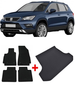 Seat Ateca din 09.2016 - Prezent Suv 4X2 *1, Set Covorase + tavita portbagaj auto - Img 2