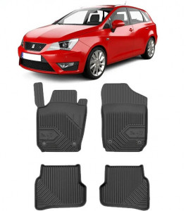 Seat Ibiza IV Din 05.2008 - 05.2017, Hatchback, 6J/6P , Set Covorase Auto Tip Tavita Premium 3D, din cauciuc accesorii pentru autoturismul tau - masina v168547