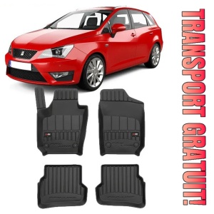 Seat Ibiza IV, Hatchback, Din 05.2008 - 05.2017, 6J/6P , Set Covorase Auto Tip Tavita Premium 3D, din cauciuc