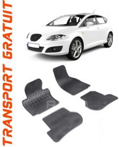Seat Leon II 1P, Hatchback, fabricat din 07.2005 - 2012, set covorase auto dedicate, din cauciuc 100% Premium accesorii pentru autoturismul tau - masina v157924