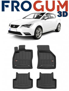 Seat Leon III 5F Cross Sport, Hatchback, Din 11.2012 - 02.2020 , Set Covorase Auto Tip Tavita Premium 3D, din cauciuc accesorii pentru autoturismul tau - masina v172387