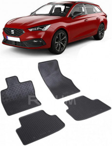 Seat Leon IV PhEV, Combi, fabricat din 2020 - Prezent, set covorase auto dedicate, din cauciuc 100% Premium accesorii pentru autoturismul tau - masina v154854