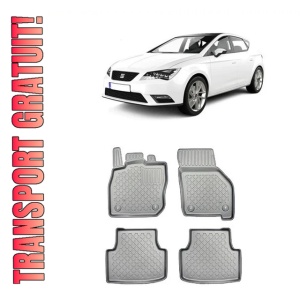 Seat Leon IV Phev, Hatchback, Din 2020 - Prezent , Set Covorase Auto Tip Tavita Premium 3D, din cauciuc