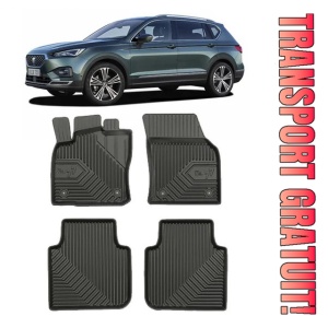 Seat Tarraco Din 10.2018 - Prezent, Suv , Set Covorase Auto Tip Tavita Premium 3D, din cauciuc