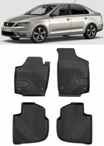 Seat Toledo IV Din 02.2013 - 05.2019, Hatchback , Set Covorase Auto Tip Tavita Premium 3D, din cauciuc accesorii pentru autoturismul tau - masina v167027