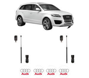 Set 2 amortizoare portbagaj haion AUDI Q7 (4LB) din 2006-2015, 2 bucati, MAGNUM TECHNOLOGY, 4 stickere auto AUDI v3457