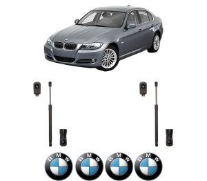 Set 2 amortizoare portbagaj haion BMW Seria 3 (E90) din 2004-2011, 2 bucati, MAGNUM TECHNOLOGY, 4 stickere auto BMW Seria v4477