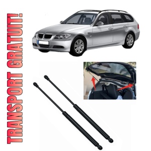 Set 2 amortizoare portbagaj haion BMW Seria 3 Touring (E91) din 2004-2012, 2 bucati, MAGNUM TECHNOLOGY, 4 stickere auto BMW Seria
