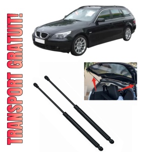 Set 2 amortizoare portbagaj haion BMW Seria 5 Touring (E61) din 2004-2010, 2 bucati, MAGNUM TECHNOLOGY, 4 stickere auto BMW Seria