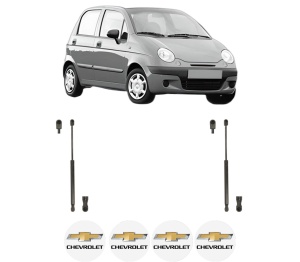 Set 2 amortizoare portbagaj haion CHEVROLET MATIZ (M200, M250) din 2005-2013, 2 bucati, KROSNO, 4 stickere auto CHEVROLET v3217