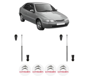 Set 2 amortizoare portbagaj haion CITROEN XSARA (N1) din 1997-2005, 2 bucati, MAGNUM TECHNOLOGY, 4 stickere auto CITROEN v6337
