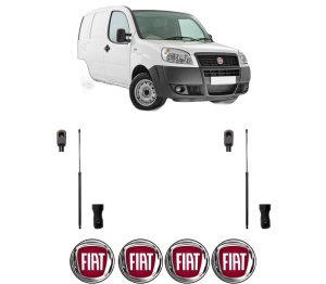 Set 2 amortizoare portbagaj haion FIAT DOBLO Box Body/MPV (223_) din 2001-2010, 2 bucati, MAGNUM TECHNOLOGY, 4 stickere auto FIAT v6937