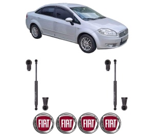 Set 2 amortizoare portbagaj haion FIAT LINEA (323_, 110_) din 2007-2013, 2 bucati, KROSNO, 4 stickere auto FIAT v5197