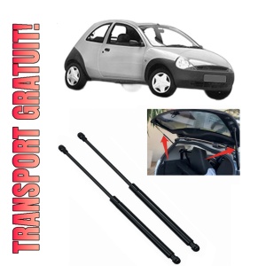 Set 2 amortizoare portbagaj haion FORD KA (RB_) din 1996-2008, 2 bucati, KROSNO, 4 stickere auto FORD