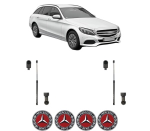 Set 2 amortizoare portbagaj haion MERCEDES-BENZ C-CLASS T-Model (S205) din 2014-2021, 2 bucati, KROSNO, 4 stickere auto MERCEDES-BENZ v817