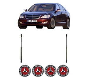 Set 2 amortizoare portbagaj haion MERCEDES-BENZ S-CLASS (W221, V221) din 2005-2013, 2 bucati, KROSNO, 4 stickere auto MERCEDES-BENZ v2557