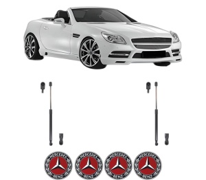 Set 2 amortizoare portbagaj haion MERCEDES-BENZ SLK (R172) din 2011-2012, 2 bucati, KROSNO, 4 stickere auto MERCEDES-BENZ v2257
