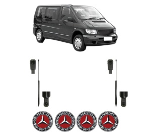Set 2 amortizoare portbagaj haion MERCEDES-BENZ V-CLASS (638/2) din 1996-2003, 2 bucati, MAGNUM TECHNOLOGY, 4 stickere auto MERCEDES-BENZ v5857