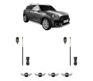 Set 2 amortizoare portbagaj haion MINI COUNTRYMAN (F60) din 2016-2020, 2 bucati, KROSNO, 4 stickere auto MINI v157