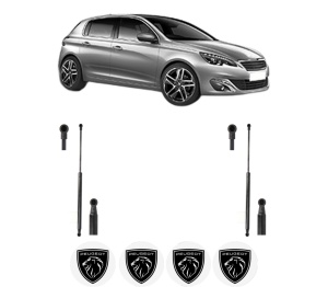 Set 2 amortizoare portbagaj haion PEUGEOT 308 II (LB_, LP_, LW_, LH_, L3_) din 2013-2021, 2 bucati, KROSNO, 4 stickere auto PEUGEOT v2137