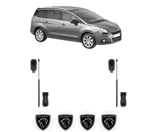 Set 2 amortizoare portbagaj haion PEUGEOT 5008 (0U_, 0E_) din 2009-2017, 2 bucati, MAGNUM TECHNOLOGY, 4 stickere auto PEUGEOT v4717