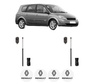Set 2 amortizoare portbagaj haion RENAULT GRAND SCENIC II (JM0/1_) din 2006-2008, 2 bucati, MAGNUM TECHNOLOGY, 4 stickere auto RENAULT v5497