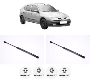 Set 2 amortizoare portbagaj haion RENAULT MEGANE I (BA0/1_) din 1996-2008, 2 bucati, KROSNO, 4 stickere auto RENAULT v5677