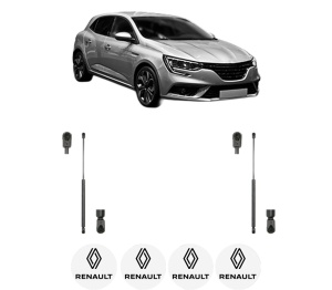 Set 2 amortizoare portbagaj haion RENAULT MEGANE IV Hatchback (B9A/M/N_) din 2015-2021, 2 bucati, KROSNO, 4 stickere auto RENAULT v222