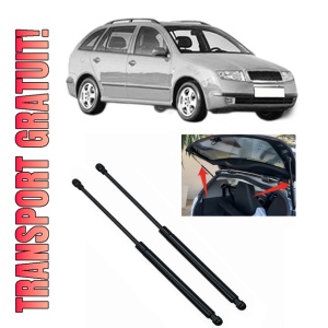Set 2 amortizoare portbagaj haion SKODA FABIA I Combi (6Y5) din 2000-2007, 2 bucati, MAGNUM TECHNOLOGY, 4 stickere auto SKODA