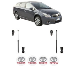 Set 2 amortizoare portbagaj haion TOYOTA AVENSIS Estate (_T27_) din 2008-2018, 2 bucati, MAGNUM TECHNOLOGY, 4 stickere auto TOYOTA v4597