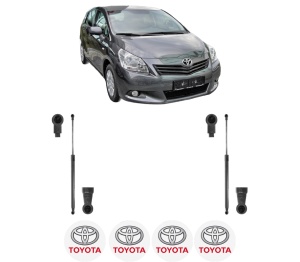 Set 2 amortizoare portbagaj haion TOYOTA VERSO VAN (_R2_) din 2009-2018, 2 bucati, KROSNO, 4 stickere auto TOYOTA v1357