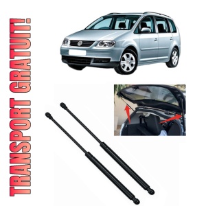 Set 2 amortizoare portbagaj haion Volkswagen TOURAN (1T1, 1T2) din 2003-2010, 2 bucati, MAGNUM TECHNOLOGY, 4 stickere auto Volkswagen