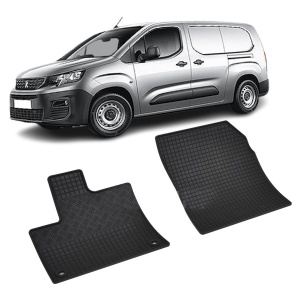 Set 2 covorase Peugeot Partner 2M 2019-prezent, din cauciuc 100%, compatibile cu autoturismul PEUGEOT Partner v6191