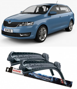 Set 2 stergatoare parbriz Bosch Aerotwin 600/475mm compatibile cu Skoda RAPID Spaceback (NH1) (2012-2019) Bosch accesorii pentru autoturismul tau - masina v215486